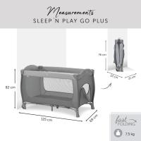 Hauck Cestovná postieľka Sleep N Play Go Plus grey